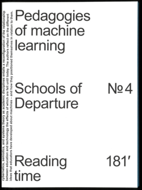 Cover of Pedagogies of Machine Learning: Schools of Departure Nr. 4