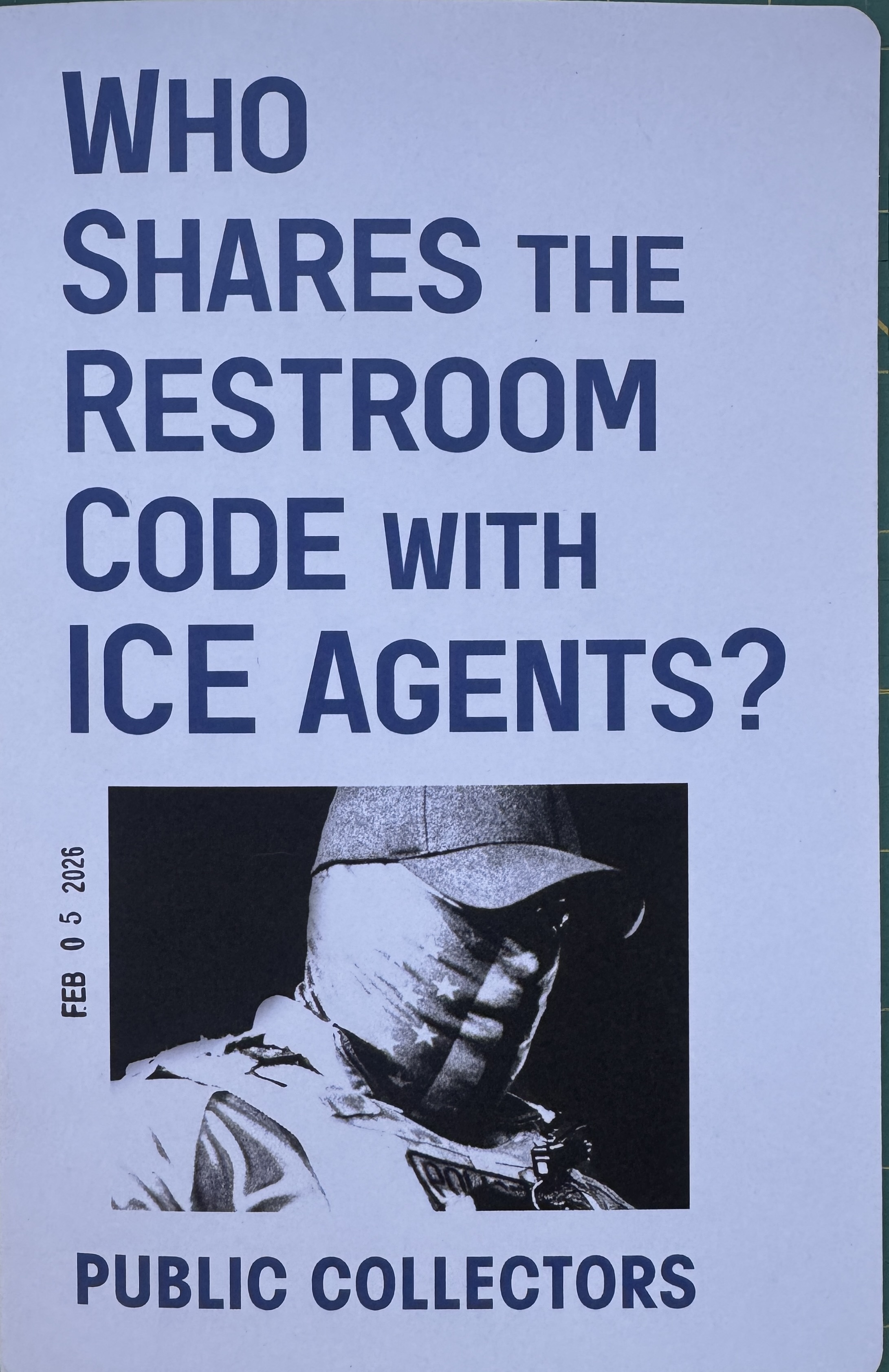 Cover of Who Shares the Restroom Code with ICE Agents?