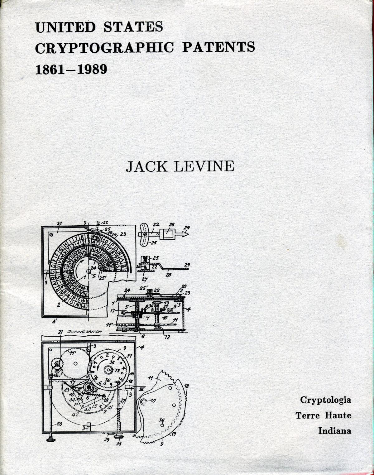 United States Cryptographic Patents, 1861-1989