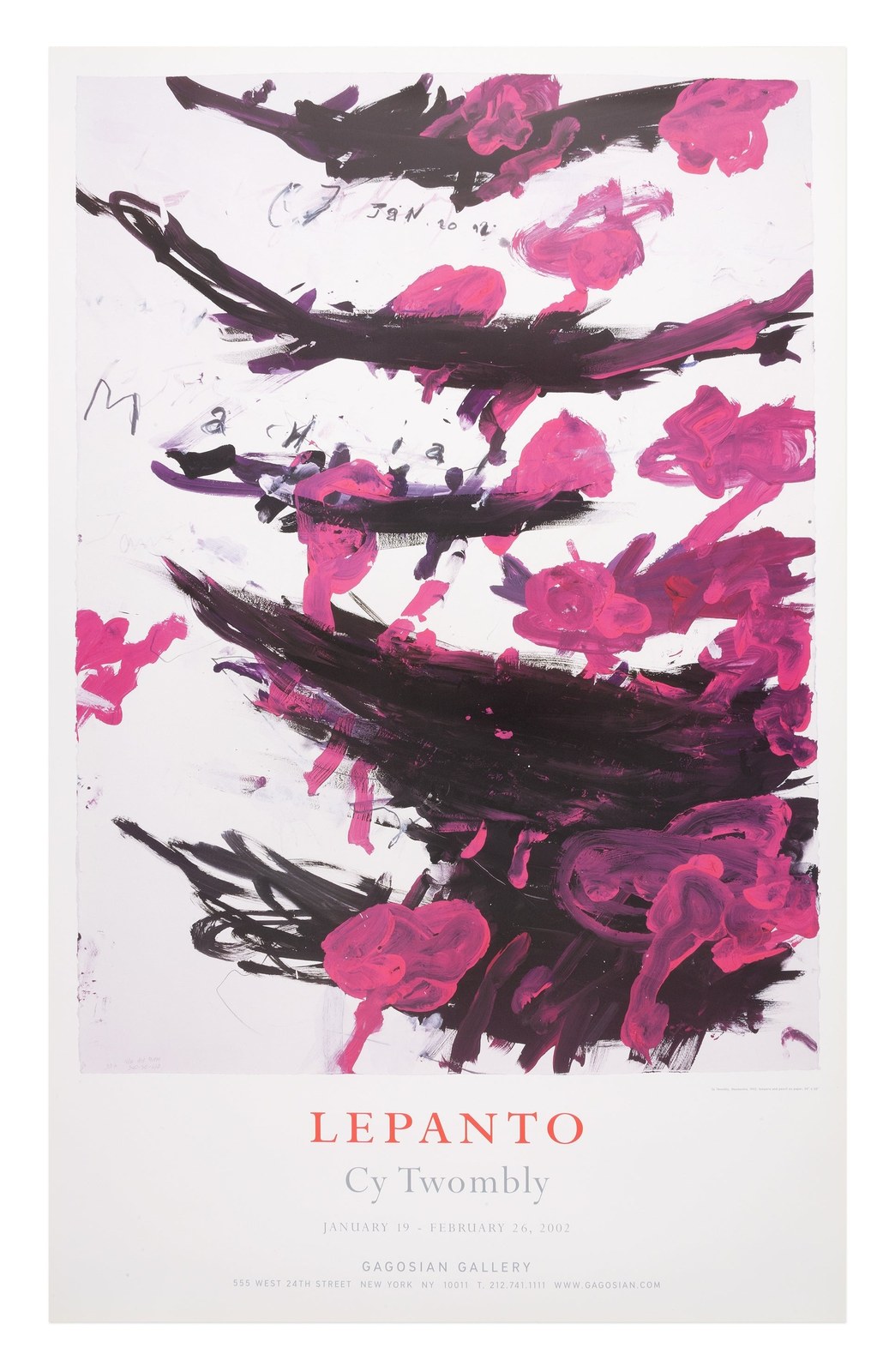 Cy Twombly: Lepanto Poster