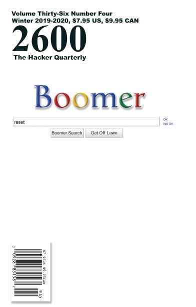 2600: The Hacker Quarterly, Winter 2019-2020