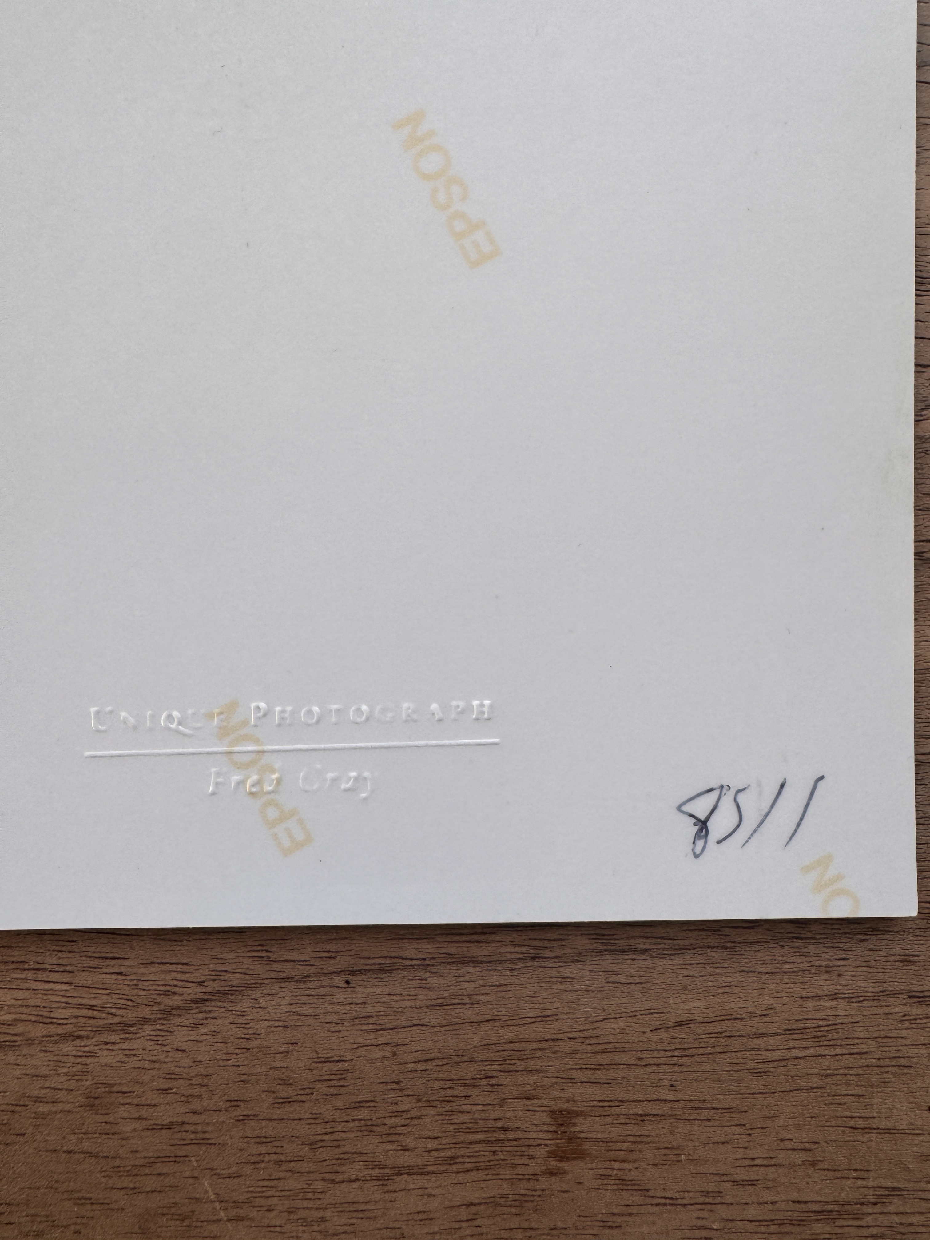 Fred Cray unique photograph