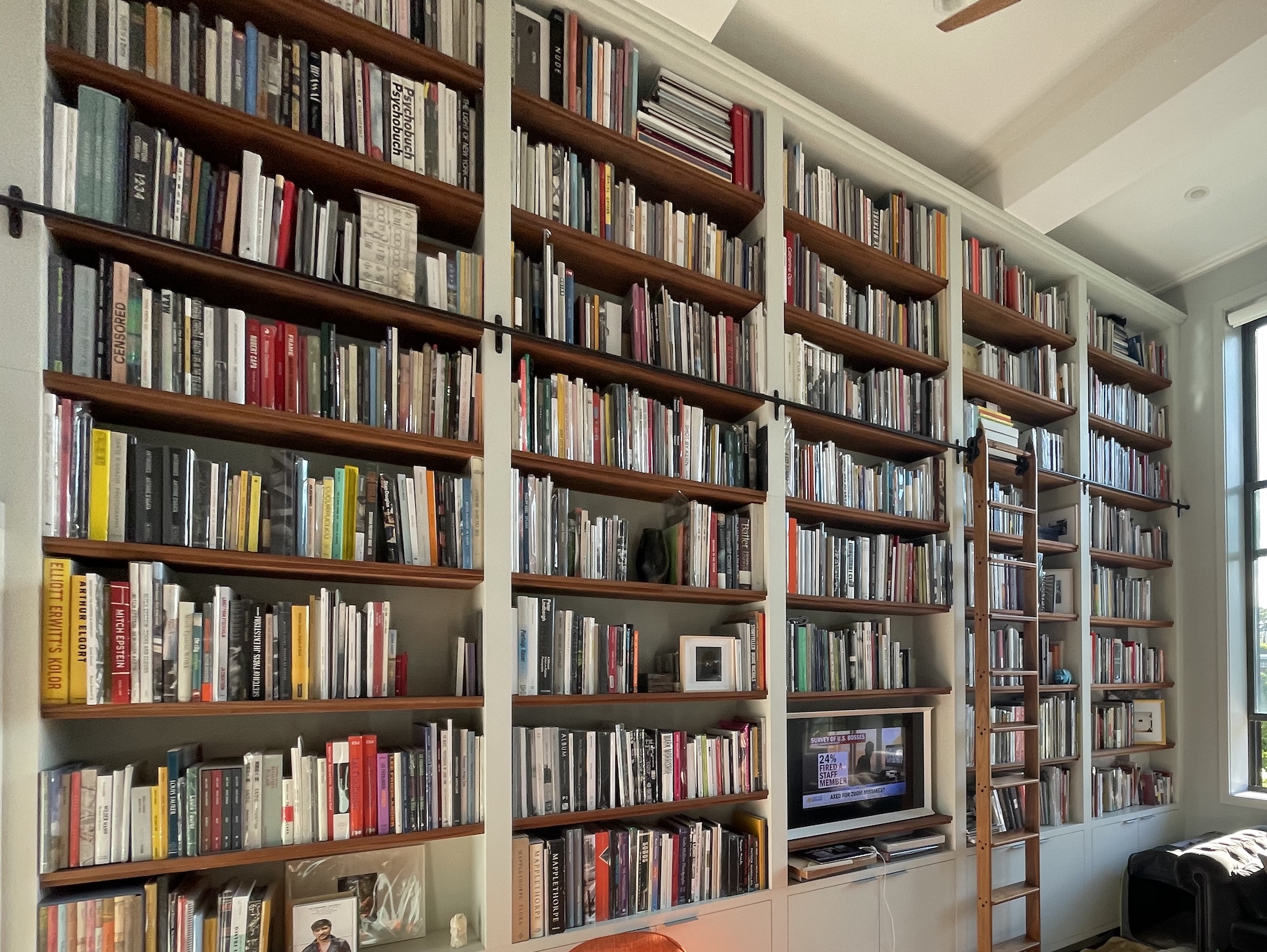 Hudson Street Library bookshelf wall